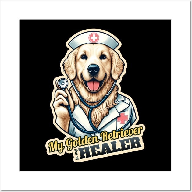 Golden Retriever Doctor 2. Wall Art by k9-tee